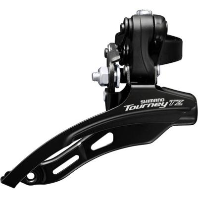 Shimano Voorderailleur 6/7-speed tourney tz fd-tz510 down swing - met hoge klem ø31,8 mm - 48t - zwart/zilver Shimano Voorderailleur 6/7-speed tourney tz fd-tz510 down swing - met hoge klem ø31,8 mm - 48t - zwart/zilver