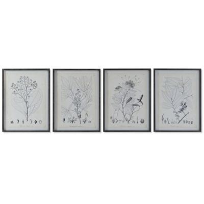 Schilderij DKD Home Decor Modern Botanische planten 45 x 2,5 x 60 cm (4 Stuks) Schilderij DKD Home Decor Modern Botanische planten 45 x 2,5 x 60 cm (4 Stuks)