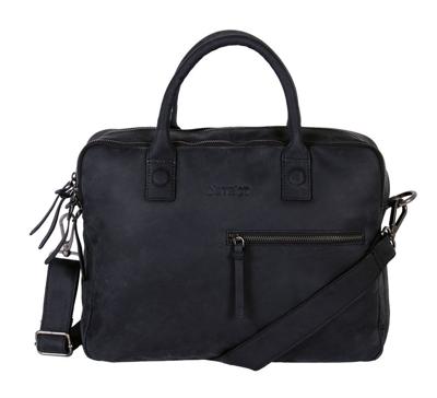 DSTRCT Wall Street Bravo 2-vaks Laptoptas 15,4 inch Black
