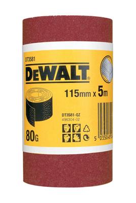 DeWALT DT3581 P80 Schuurpapier, rol 5m x 115. DeWALT DT3581 P80 Schuurpapier, rol 5m x 115.
