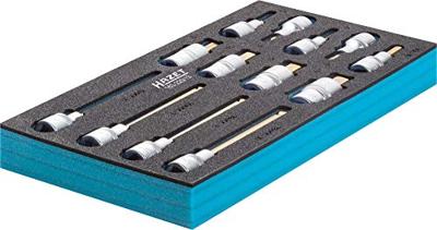 HAZET Dopsleutelbitset 163-220/13 · 1/2 inch (12,5 mm) vierkant hol · Binnen-zeskant-profiel · 13-delig · 5 - 10