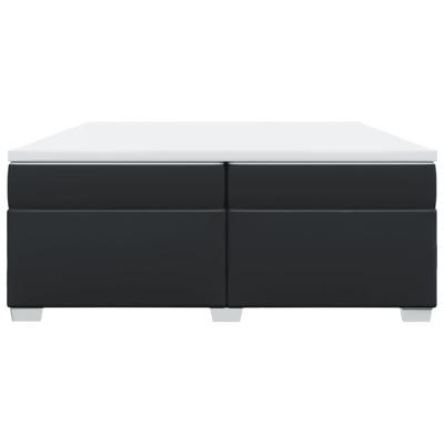 Boxspring met matras kunstleer zwart 200x200 cm