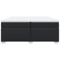 Boxspring met matras kunstleer zwart 200x200 cm - thumbnail