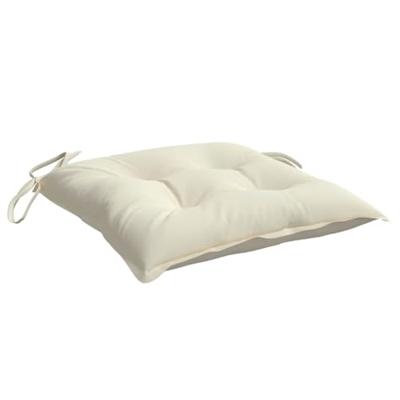 VidaXL Stoelkussens 6 st 50x50x7 cm oxford stof crèmewit VidaXL Stoelkussens 6 st 50x50x7 cm oxford stof crèmewit