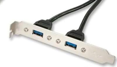 LINDY Sleufplaat USB 3.0 adapter 2xUSB 3.0 type A op 20 pol.