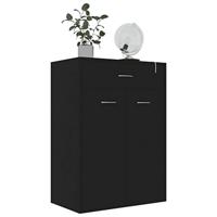 VidaXL Schoenenkast 60x35x84 cm bewerkt hout zwart - thumbnail