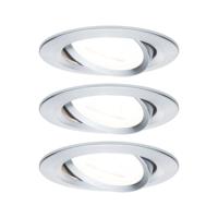 Paulmann 93433 Inbouwlamp Set van 3 stuks 19.5 W Aluminium (gedraaid) - thumbnail