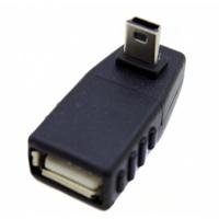 USB A Female to Mini USB Male adapter,90° hoek - thumbnail