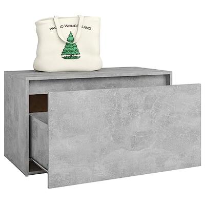 Halbank 80x40x45 cm spaanplaat betongrijs - thumbnail