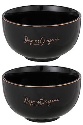 J-Line schaal départ joyeux porselein zwart 14 cm 2 stuks | 4 stuks