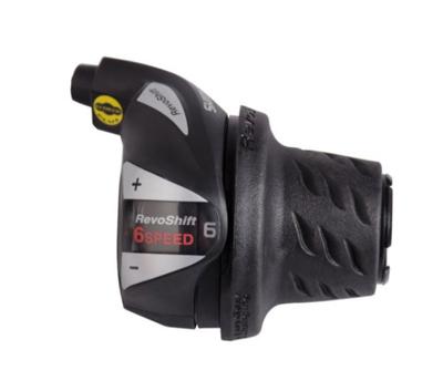Draaiversteller (rechts) 6 speed Shimano Tourney SL-RS36 - zwart/zilver - thumbnail