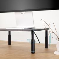 TOOQ TQMR086 multifunctionele standaard voor monitor/laptop, zwart, max. 20 kg - thumbnail
