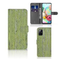 Samsung Galaxy A71 | Book Style Case | Green Wood - thumbnail