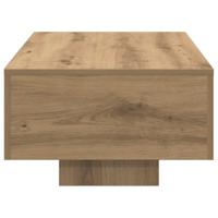 Salontafel 100x49,5x31 cm bewerkt hout artisanaal eikenkleur - thumbnail