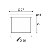 SLV DASARÂ® 270 1002897 Vloerinbouwlamp LED 30 W Zwart - thumbnail