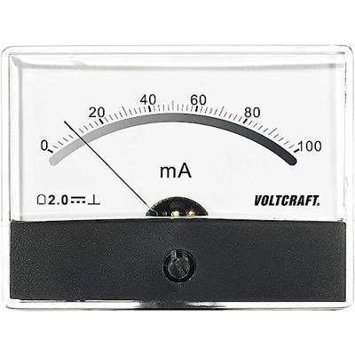 VOLTCRAFT AM-86X65/100MA AM-86X65/100MA Inbouwmeter AM-86X65/100 mA/DC Draaispoel