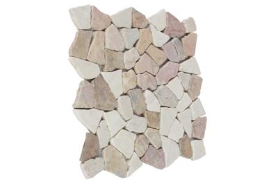 Mosaikfliesen Weiß-Rot 30x30 cm