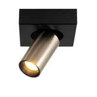 Highlight Spot Eliano 1 lichts zwart mat chroom - thumbnail