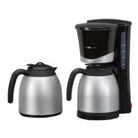 Clatronic KA 3328 Koffiezetapparaat Zwart, Zilver 870 W Capaciteit koppen: 10 Met thermoskan - thumbnail