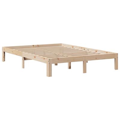 Bedframe met hoofdbord massief grenenhout 160x200 cm