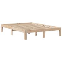 Bedframe met hoofdbord massief grenenhout 160x200 cm - thumbnail