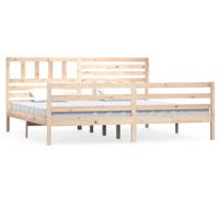 Bedframe zonder matras massief hout 200x200 cm - thumbnail