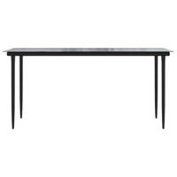 5-delige Tuinset met kussens poly rattan glas zwart - thumbnail