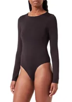 Body lange mouw - PCNEJA - Bodysuit naadloos - Ronde hals - Zwart - Huidskleur - Witte body - thumbnail
