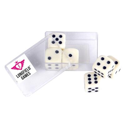 Dobbelstenen 6 in doos pak a 12 doosjes