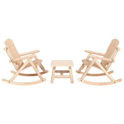 3-delige Loungeset massief vurenhout