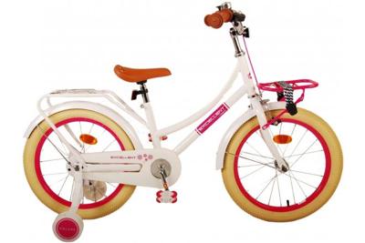 Volare excellent kinderfiets - meisjes - 18 inch - wit - 95% afgemonteerd