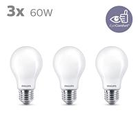Philips LED 26675900 LED-lamp Energielabel E (A - G) E27 7 W = 60 W Warmwit (Ø x h) 6 cm x 11 cm 3 stuk(s) - thumbnail