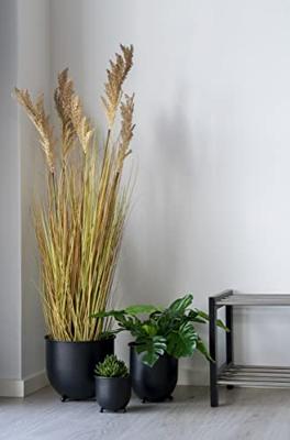 Artichok Riek bloempotten zwart - Set van 3