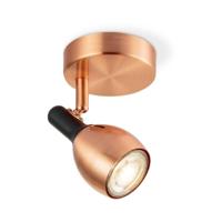 Light depot - LED opbouwspot Novi Ø 9,5 cm - koper/zwart - Outlet - thumbnail