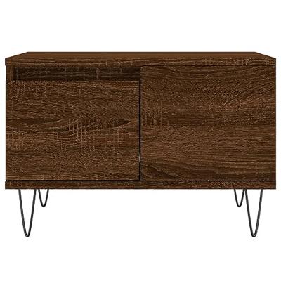 Salontafel 55x55x36,5 cm bewerkt hout bruin eikenkleur