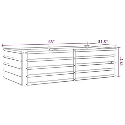 Plantenbak verhoogd 160x80x45 cm gegalvaniseerd staal antraciet Plantenbak verhoogd 160x80x45 cm gegalvaniseerd staal antraciet