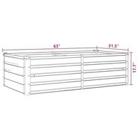 Plantenbak verhoogd 160x80x45 cm gegalvaniseerd staal antraciet - thumbnail