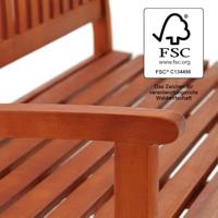 Tuinbank Maxima Eucalyptushout 152x55x90cm FSC-gecertificeerd - thumbnail