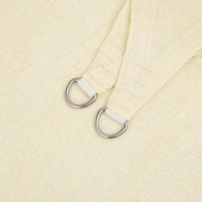 VidaXL Zonnezeil 160 g/m² 5x5x6 m hdpe crèmekleurig