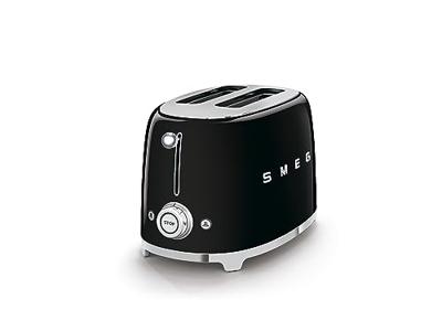 Smeg TSF01BLEU 50&apos;s style broodrooster 2X2 geschikt voor twee sneetjes brood, Zwart - thumbnail
