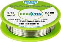 Felder ISO-Core Ultra Clear SAC305 Soldeertin Spoel Sn96,5Ag3Cu0,5 0.100 kg 0.75 mm - thumbnail