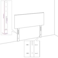 Hoofdbord met randen 103x16x118/128 cm fluweel donkergrijs - thumbnail