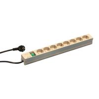 SCHROFF 19 strip met schakelaar, 8x geaard contact, Duitsland - thumbnail