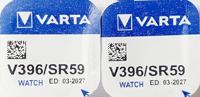 VARTA 2 stuks zilveroxidebatterijen voor horloges V396 (SR59) SR726SW - thumbnail