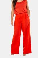 Ulla Popken Broek, wijd gesneden, 2 strookzakken, linnen - Grote Maten - thumbnail