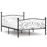 Bedframe met lattenbodem metaal zwart 120x200 cm - thumbnail