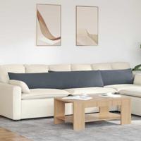 Sofa Kussens 2 pcs Donkergrijs 200 x 40 cm Katoen Stof - thumbnail