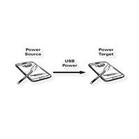 ROLINE USB 2.0 Oplaadkabel, Micro B M/M, zwart, 0,3 m - thumbnail