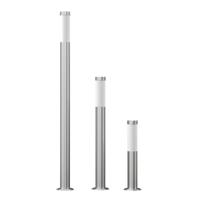 VidaXL 3-delige tuinlampenset waterdicht roestvrij staal - thumbnail