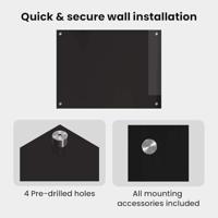 VidaXL Keuken achterwand 2 pcs zwart 80 x 60 cm gehard glas - thumbnail